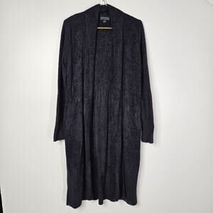 Barefoot Dreams CozyChic Lite Black Catalina Long Cardigan Size Small